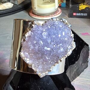 Cuff Bracelet with Amethyst